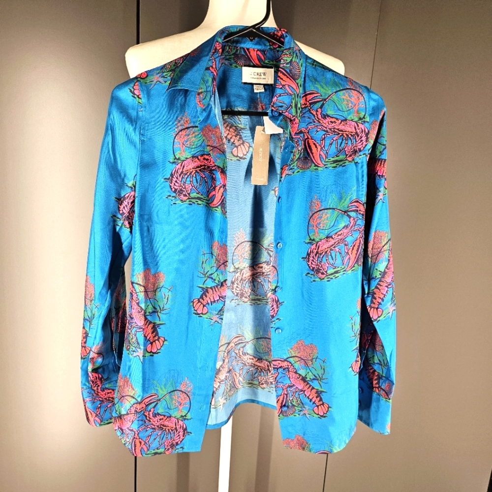 J.Crew Lobster Button  Down Top